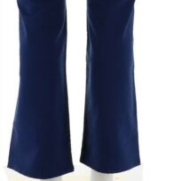 NWT QUACKER FACTORY NAVY DENIM BOOT CUT PANTS 2 - Picture 7 of 13